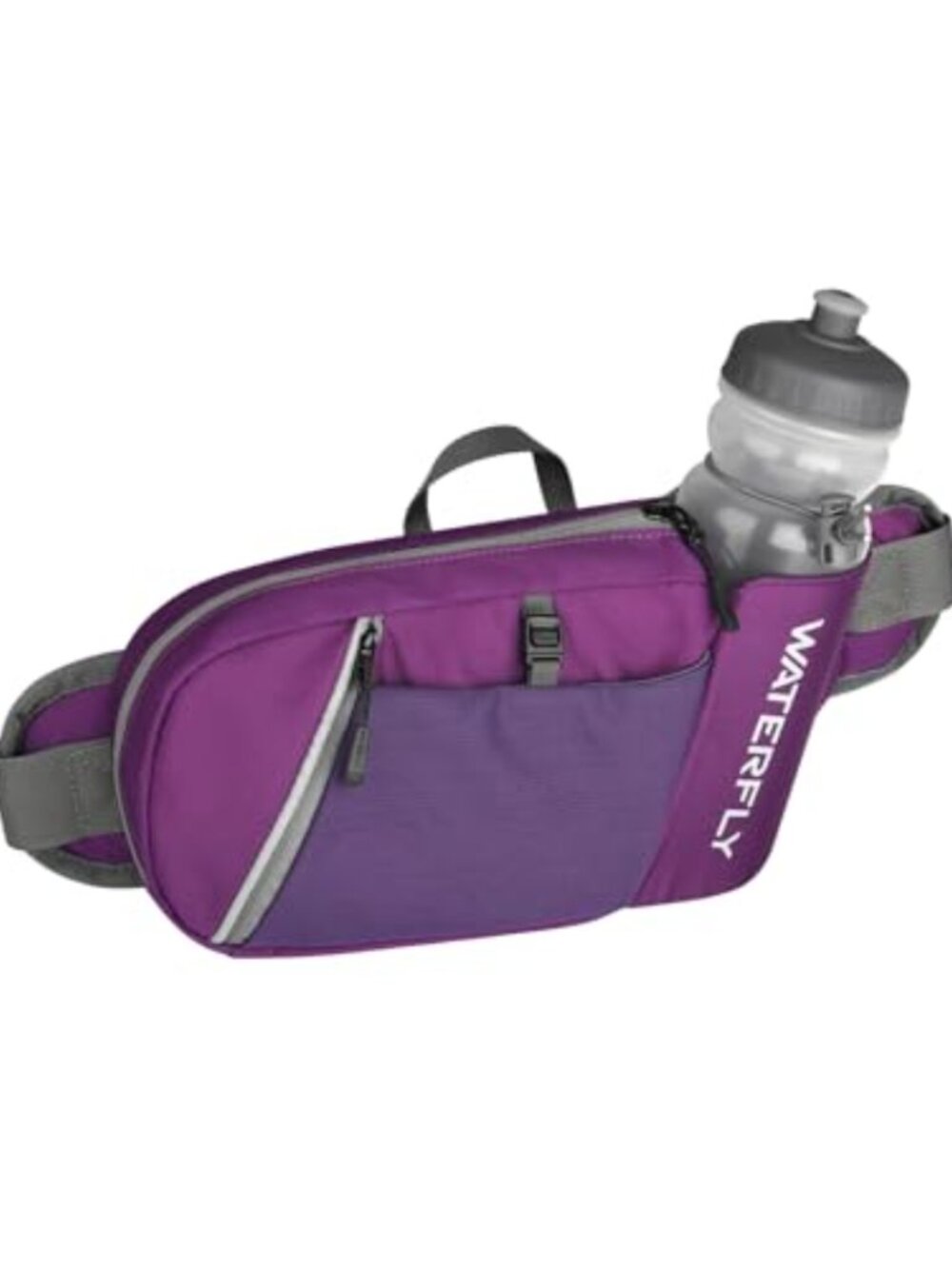 WATERFLY Water Bottle Fanny Pack Hiking Hydration Belt Nylon Adjustable